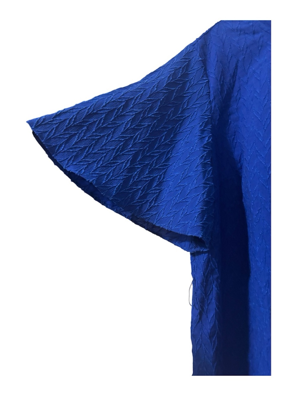 Liz Claiborne Royal Blue Textured Top with Belt - Picture 4 of 5